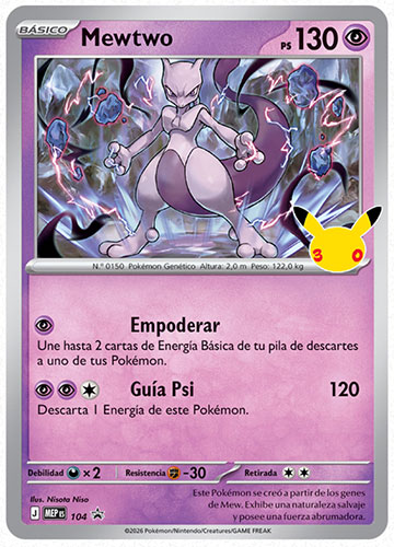 Carta de Mewtwo del 30 Aniversario